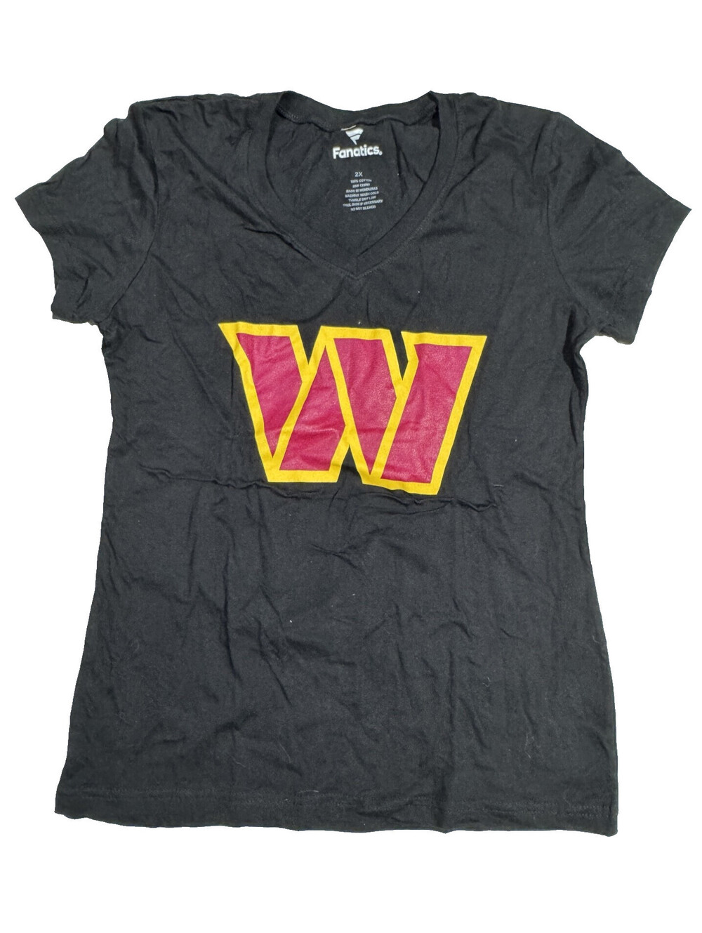 Fanatics Jaden Daniels #5 Washington Commanders Black T Shirt Women's S NWT